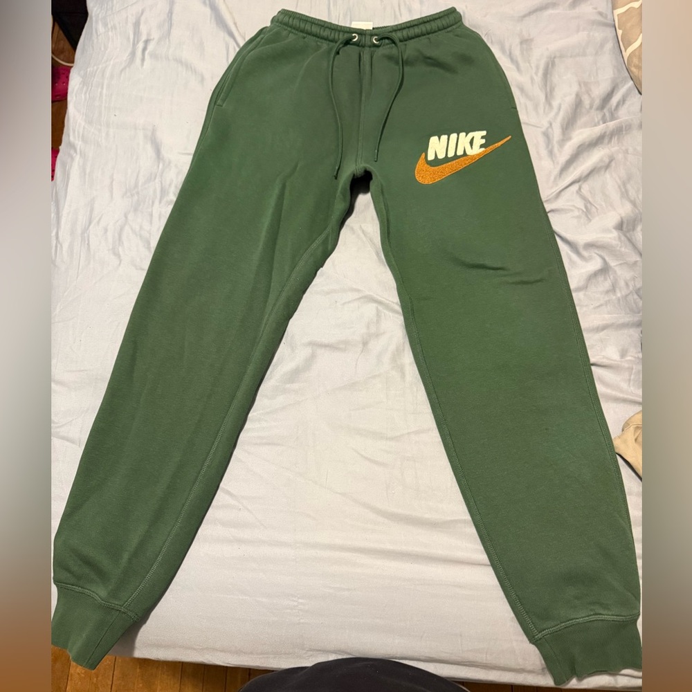 Nike Olive Joggers with Subtle Logo